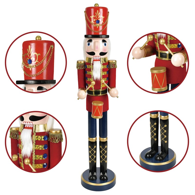 Jeco, 36 Inch Red Nutcracker Drummer Soldier