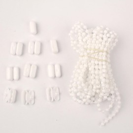 5 Metre Roller Blind Chain with 10 Pieces Chain Connectors, Roller Chain Replacement Parts, Accessories for Slat Curtain and Blackout Roller Blind for Vertical Blinds, Roller Chains for Double