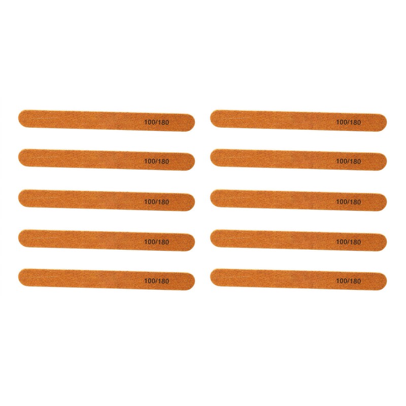 10pcs Nail File Professional Wood Core Reusable Double Sides Washable