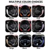 Cxtiy D-Shaped Flat Bottom Steering Wheel Cover for Women Girl