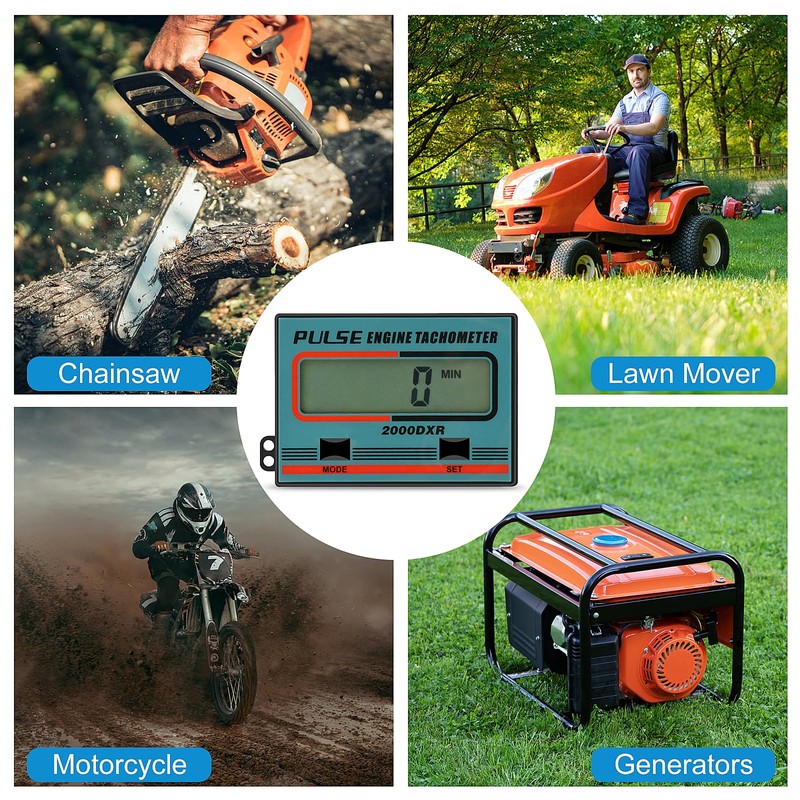DDayuanwei Handheld Digital Induction Chainsaw Tachometer, 2 Stroke 4 Stroke