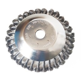 Alpha Depot Grass Mower Chip Saw Steel Blade Wire Brush Wheel Electric Replacement Blade Rotation Grass Mowing Garden Care Weed Moss Removal Tool (5.9 inches (15 cm)