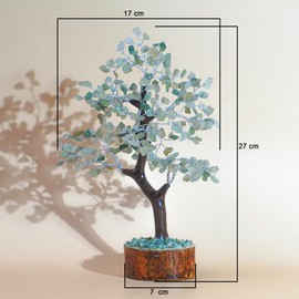 ROYAL SAPPHIRE Green Jade Stone Artificial Trees, Bonzai Tree, Green Jade, Healing Stone,Crystal Tree of Life,Handmade Bonsai for Positive Energy, Good Luck, Money, Christmas Decor for Women, Mom