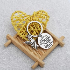 BAUNA Phoenix Keychain Rising Phoenix Bird Pendant Always Remember You’re Braver Than You Believe Inspiration Jewelry Gift for Phoenix Lovers Graduates (Phoenix Keychain)