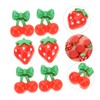 Mikinona 60pcs Fruit Nail Art Charms Strawberry Cherry Resin Slices