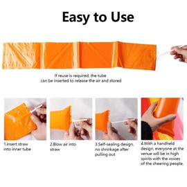 UBIOER 48 PCS Thunder Sticks Cheering Sticks Thicken Bam Bam Cheerleading Noise Makers Balloons for Sporting Events Dance Basketball Football Game Party (Multiple)