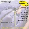 ianblues Nail Drill Flame-Shape Diamond Bit EFile for Nail Techs