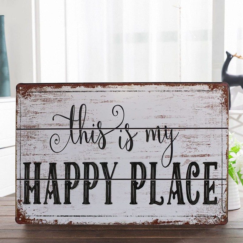 Hioni This is My Happy Place Tin Sign