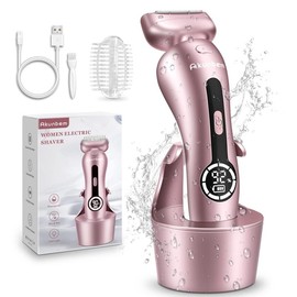 Women Electric Shaver Electric Razor for Womens Bikini Legs Underarm Public Hairs Cordless Rechargeable Trimmer with Detachable Head IPX7 Waterproof:_Pink