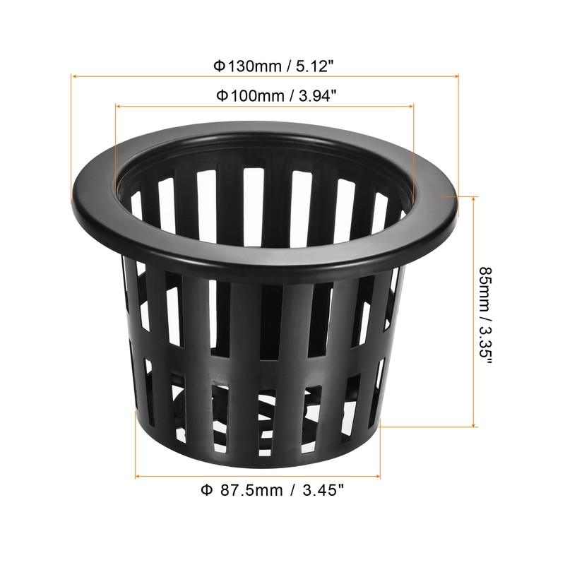 sourcing map Garden Slotted Mesh Cups Hydroponic Net Pots Plastic