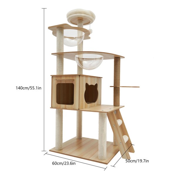 Unbranded 5-Tiers Cat Tree Tower Scratching Posts Cat Condo Trees