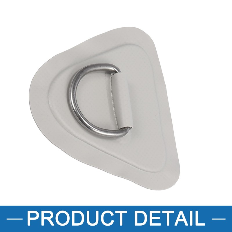 A ABSOPRO Kayak D Ring Patch Triangle PVC Stainless Steel