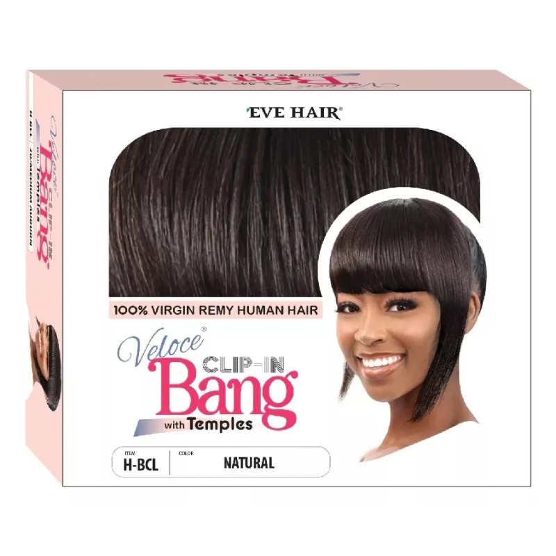 Veloce Flequillo Postizo Falso Veloce Copete Natural Virgen Clip On