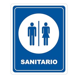 Genérico Monsterprint Señalamiento Letrero Sanitario Mixto, 20x25 cm. Impresión HD directa en estireno con tintas UV. Incluye cinta doble cara industrial, listo para instalar.