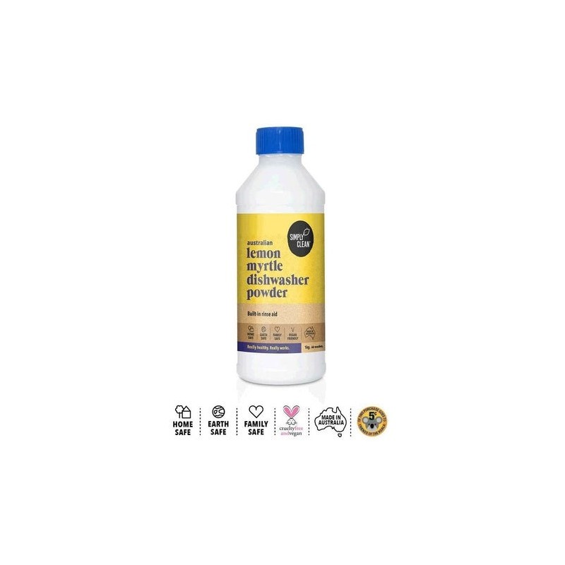 Simply Clean Australian Lemon Myrtle Dishwasher Powder 1Kg