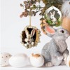 Bunny Easter Decorations, 5pcs 2D Acrylic Rabbit Climbing Tree Hole