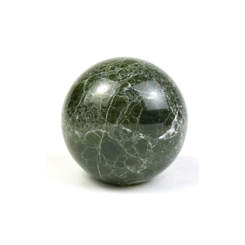 Khan Imports Decorative Green Marble Sphere, Stone Sphere Ball Decor