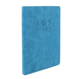 2022 A5 Diary Book with Tabs Soft Leather Blue Cover Daily Diary Notebook from January 2022 - December 2023, 8.4 x 14.5 cm