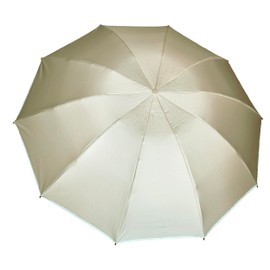 CUCUBA Two Tone Umbrella, Automatic Open and Close, Windproof Folding, 10 Reinforced Ribs for Men and Women, Reflective Strips, Diameter 105 cm (Beige with Case)