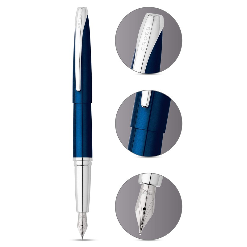 CROSS ATX Fine Nib Fountain Pen - Translucent Blue