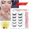 SEVEL Magnetic Eyeliners and Eyelashes, 5 Pairs Natural and Reusable