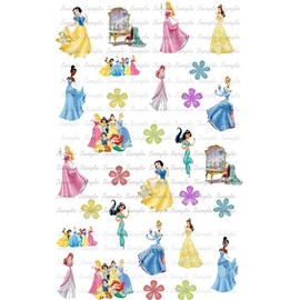 30 ASSORTED PRINCESSES Nail Art Decals