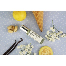 Herb & Root A La Mode Perfume Oil | Notes of Pistachio, Vanilla, Sea Salt, Caramel | Gourmand Fragrance| Vegan, Phthalate Free, Cruelty Free, Long-Lasting