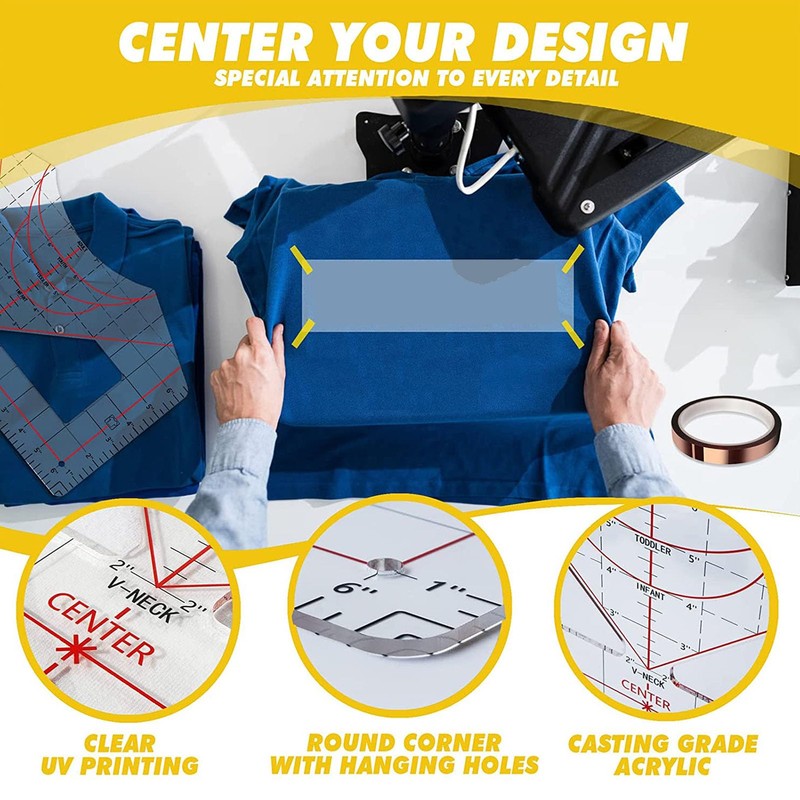 Tshirt Ruler Guide,T Shirt Ruler Alignment Tool for Alignment and