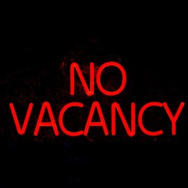 Red NO VACANCY Neon Signs for Wall Decor Neon Lights for Bedroom Led Business Signs Suitable for Hotels Christmas Birthday Party Unique Gift for Lover（16.7"*5"）