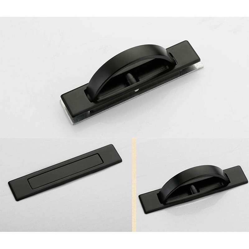 DayCount Pack of 2 Invisible Cabinet Drawer Handle Rotating Zinc