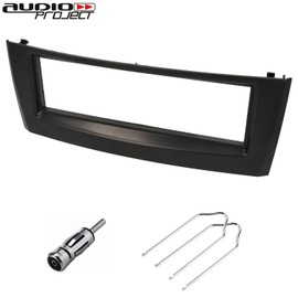 Audioproject A375-10 Car Radio Fascia 1-DIN Set Compatible with Fiat Grande Punto Type 199 Year of Manufacture 2005-2009 Linea 2007-2012 Antenna Adapter Release Black