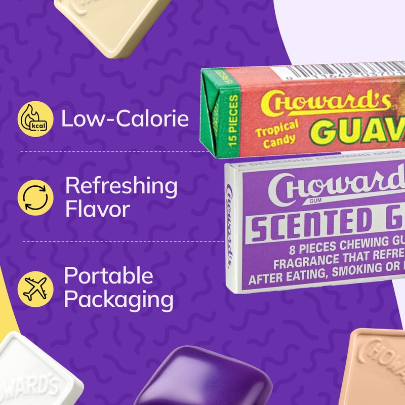 Choward's Mints Candy and Gum Variety Pack | Violet, Spearmint,