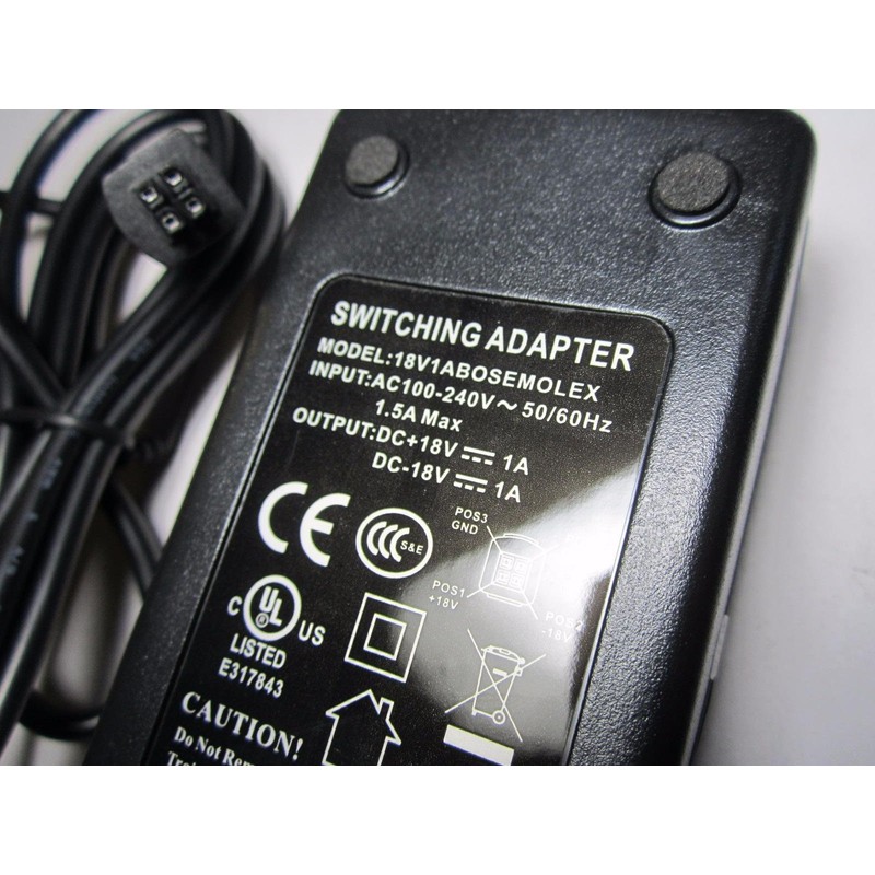UK Replacement for Bose PSM36W-208 SoundDock 18V 1A AC Adaptor