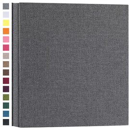 potricher Photo Album for 4x6 600 Photos Linen Cover Extra Large Capacity Picture Book for Family Wedding Anniversary and Baby (Gray)