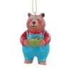 Gisela Graham Resin Bear with Porridge Christmas Tree Decoration