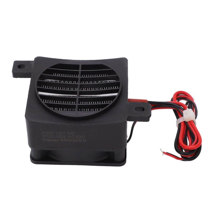PTC Fan Heater DC12V 50W Constant Temp Heating Insulated Mini