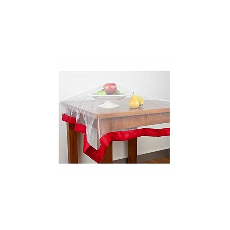 D.Line No Fly Zone Table Food Cover Throw Over White