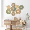 Xuhal Set of 8 Hanging Woven Wall Basket Handmade Decorative