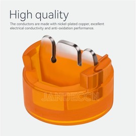 JANDECCN 200pcs Waterproof Telephone Wire Connector, Gel-Filled UY Butt Splice Network Cable Connectors (UY/K1)