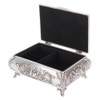 Retro Zinc Alloy Metal Stereoscopic Rose Carved Jewelry Box Ring