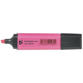 5 Star Highlighters Chisel Tip 1-4mm Line Pink [Pack of 12]
