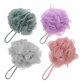 COLLBATH Bath Loofah Set 4pcs Exfoliating Back Loofah Body Bath Scrub Perfect for Shower Bathtub