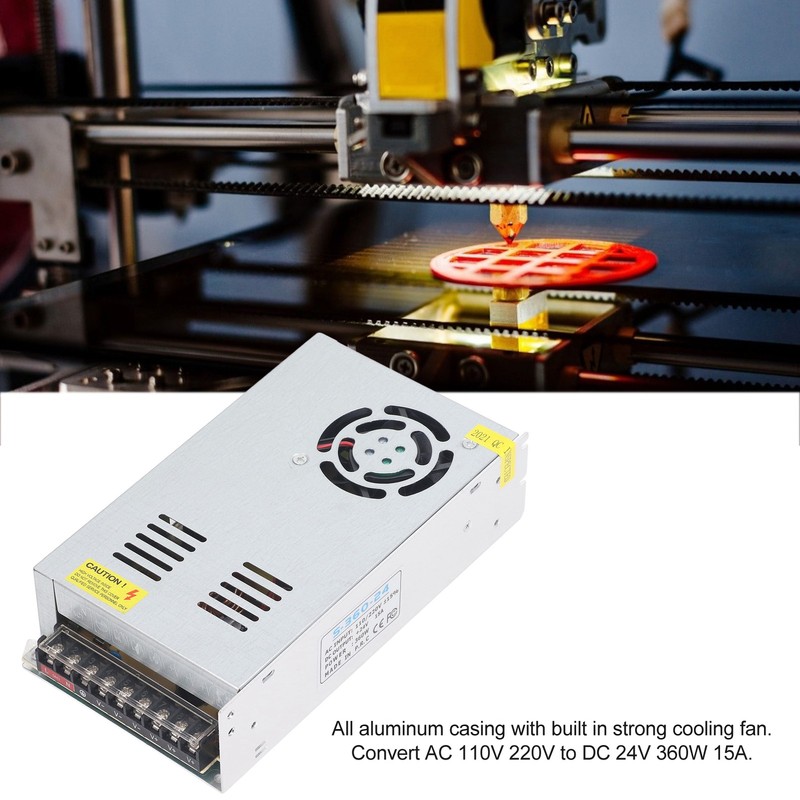 3D Printer Power Supply 15A 360W Buck Converter AC 110V