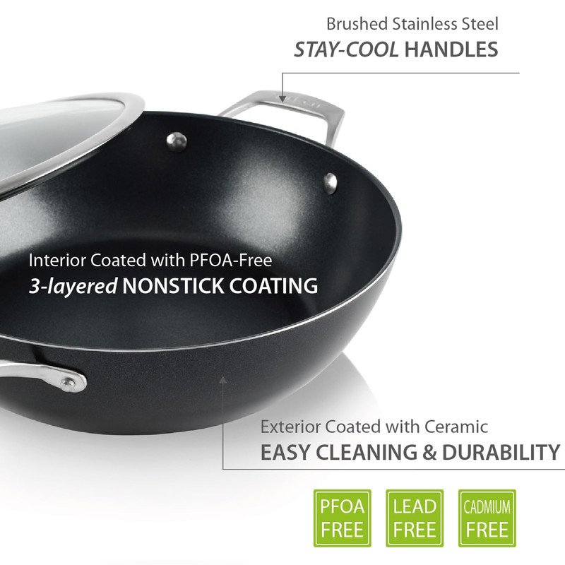 TECHEF - Onyx Collection - Nonstick Everyday Pan With Lid,