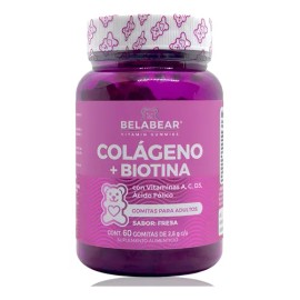 Colgeno Biotina 60 Gomitas Belabear Vitamina A C D Fresa