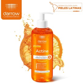 Darrow Actine Gel Limpiador Facial Dermatológico con Vitamina C y acido salicilico, para Piel Grasa y con Tendencia Acneica, Elimina el Brillo del Rosto y Refresca, Ideal para Skincare Diario, 400g