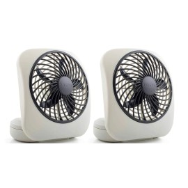 O2COOL 2 Unit 5 Inch Portable Electric Fan Battery Operated Compact Desk Cooling Fan