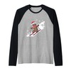Gingerbread Man Christmas Skiing Down Gifts Winter Xmas Kid Raglan