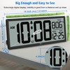 WallarGe Backlight Digital Wall Clock Battery Operated - with Temperature