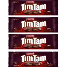 Arnott's Tim Tam Dark Chocolate Biscuits 200g - 4 Pack - Made in Australia